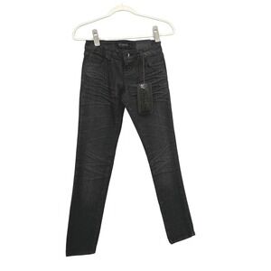 Zana Di Jeans Skinny Denim Black Premium Cotton Spandex Size 1 Y2K Low Rise